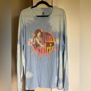 2XL Official Jimi Hendrix Long Sleeve Graphic Tee